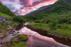 pink clouds in the basin